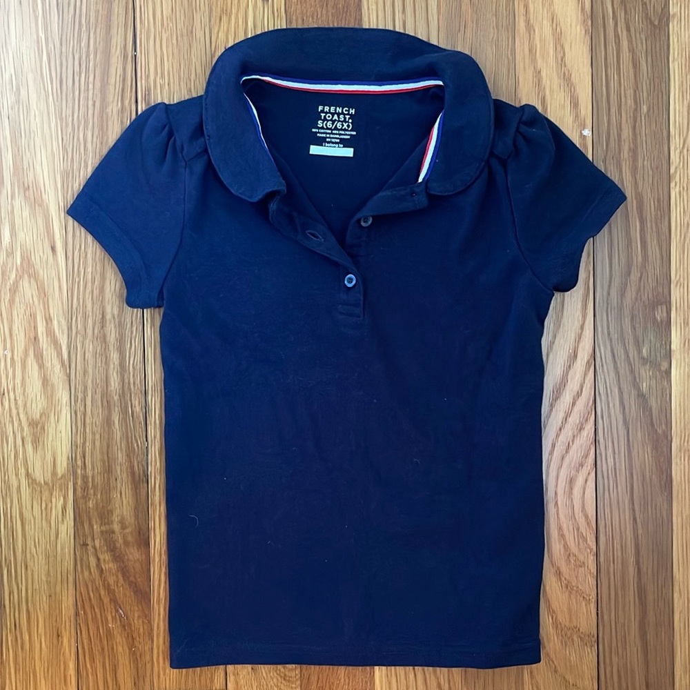 Peter Pan collar short sleeve polo